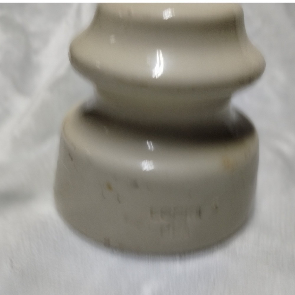 Locke 44 USA Vintage Off White Ceramic Porcelain Electrical Insulator Glazed - Picture 9 of 9